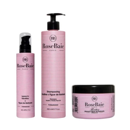 Trio Figue de Barbarie B-Otox – Shampoing, Leave-In & Soin Capillaire | RoseBaie Maroc
