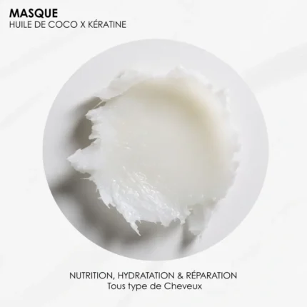 Texture du masque Kératine x Coco soin cheveux RoseBaie