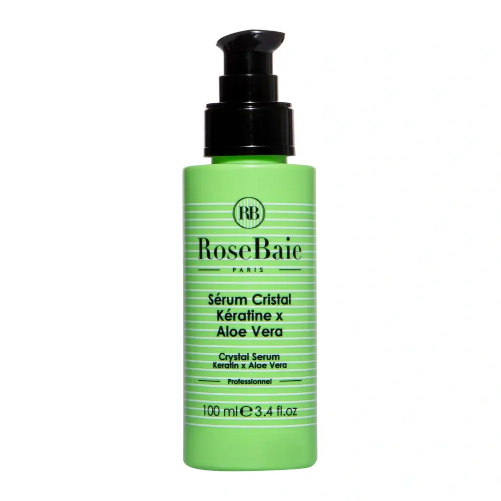 Sérum Cristal Kératine x Aloe Vera RoseBaie soin capillaire fortifiant et hydratant Sérum Cristal Kératine x Aloe Vera RoseBaie soin capillaire fortifiant et hydratant