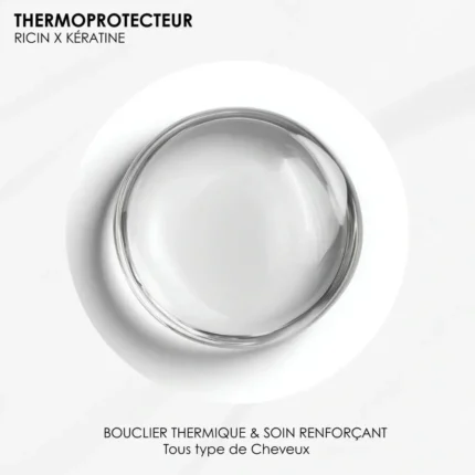 Texture du thermoprotecteur Kératine x Huile de Ricin