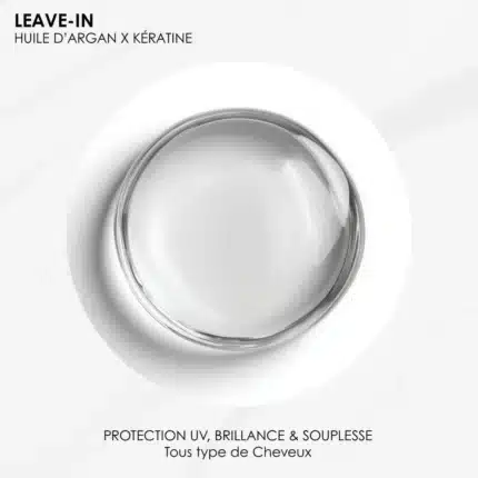Leave-In Argan Kératine RoseBaie pour cheveux secs et abîmés Soin Leave-In Argan Kératine hydratation et protection cheveux